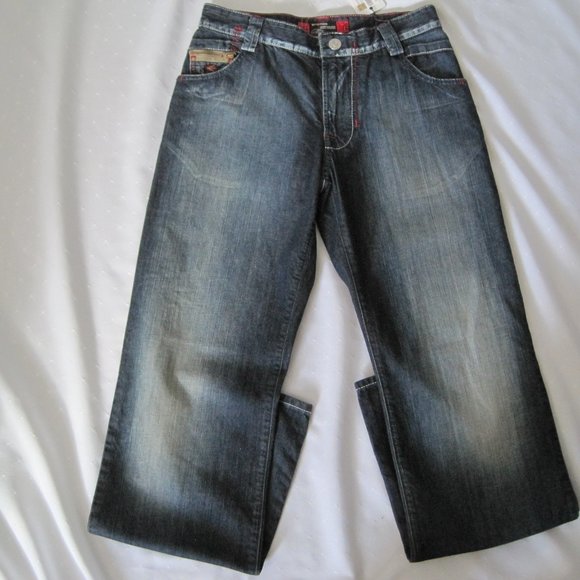 ENERGIE “New Waco” Jeans Wide Leg Distressed Denim - Size 14 - NWT - Picture 4 of 10